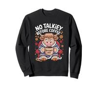 No Talkiey antes del café cafeína primero Sudadera