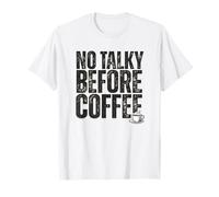 No Talky Before Coffee Funny Introvert Quote Design Camiseta