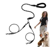 No Tangling Dog, Reflective Climbing Rope, Potable Compact Bungee Shock Absorbing, Zinc Alloy Pet Cable for Travel Walking Trips, Safety Design, Outdoor Adventures