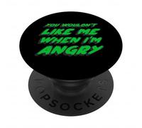 No te gustaria Cuando Estoy Enojado | 1970's Retro PopSockets PopGrip Adhesivo
