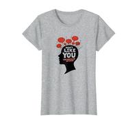 No te Gustas Voces en mi Cabeza Salud Mental Arte Camiseta, Mujer, Gris Jaspeado, XXL