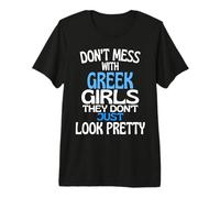 No te metas con Bonitas Chicas griegas Divertida Cita de Grecia Camiseta Premium