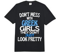 No te metas con Bonitas Chicas griegas Divertida Cita de Grecia Comfort Colors Adult Heavyweight T-Shirt