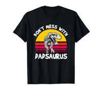No te metas con Dadsaurus por el día del Padre de papá Camiseta gráfica económica