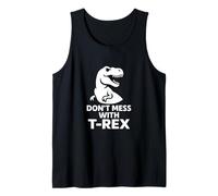 No te metas con el Divertido Dinosaurio gráfico de T-Rex Camiseta sin Mangas