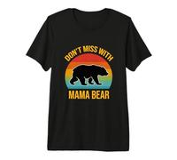 No te metas con Mama Bear Retro Mom Mama Día de la Madre Mami Bear Camiseta Premium