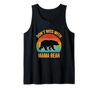 No te metas con Mama Bear Retro Mom Mama Día de la Madre Mami Bear Camiseta sin Mangas