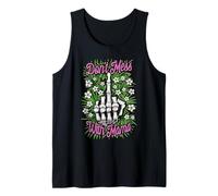 No te metas con mamá, Divertida mamá Feminista, Dedo Medio Floral Camiseta sin Mangas