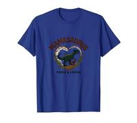No te metas con Mamasaurus - Dinosaurio mamá Feroz Camiseta, Hombre, Azul Real, S