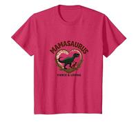 No te metas con Mamasaurus - Dinosaurio mamá Feroz Camiseta, Niños, Rojo Jaspeado, 12 años