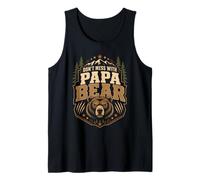 No te metas con Papá Oso Protector Papá Padre Camiseta sin Mangas