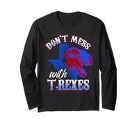 No te metas con T-Rexes Divertido diseño de Dinosaurio de Texas Manga Larga