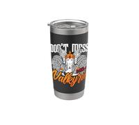 No te metas con un dios nórdico Valquiria Valquiria de sangre vikinga Vaso térmico de acero inoxidable de doble pared