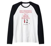 No Te Metas con Una Mujer Que Corre 26,2 Millas por Camiseta Manga Raglan