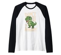 No te metas Conmigo Estoy Hambriento Divertido Dinosaurio Dibujos Animados Camiseta Manga Raglan