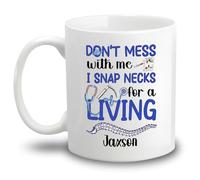 No Te Metas Conmigo, Me Gano La Vida Rompiendo Cuellos Tazón Novedad Tazas De Regalo Graciosa Tazas Té Regalos Novedosos Para Familiares Navidad Amigos 330ml