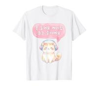 No te oigo Estoy Escuchando K-Pop - Hangul Coreano Camiseta gráfica económica, Hombre, Blanco, M