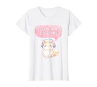 No te oigo Estoy Escuchando K-Pop - Hangul Coreano Camiseta gráfica económica, Mujer, Blanco, M