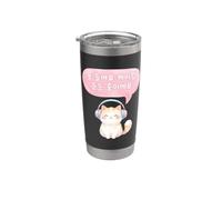 No te oigo Estoy escuchando K-pop - Hangul coreano Vaso térmico de acero inoxidable de doble pared