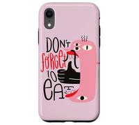 No te olvides de comer - Arte de positividad extraña Carcasa para iPhone XR