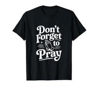 No te Olvides de Orar inspiradora basada en la fe Camiseta gráfica económica, Hombre, Negro, M