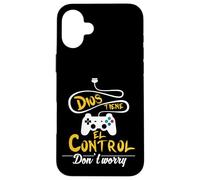 No te preocupes, Dios tiene el control. - Spanish Bible Tee Carcasa para iPhone 16 Plus