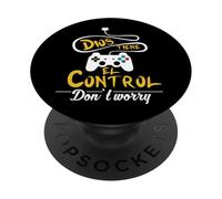 No te preocupes, Dios tiene el control. - Spanish Bible Tee PopSockets PopGrip Adhesivo