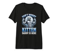 No te Preocupes Gatito papá está aquí Alfa Lobo Macho Meme Camiseta Premium