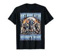 No te Preocupes Gatito papá está aquí Lobo Camiseta
