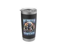 No te preocupes gatito papá está aquí lobo Vaso térmico de acero inoxidable de doble pared