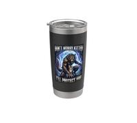 No te preocupes gatito te protegeré hombre lobo Vaso térmico de acero inoxidable de doble pared