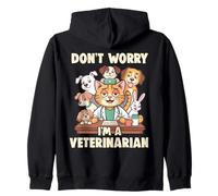 No te Preocupes, Soy un Veterinario médico de Mascotas para Gatos Sudadera con Capucha