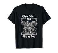 No te saltarás el día de la Pierna Meme de Gimnasio Divertido Humor Medieval Camiseta