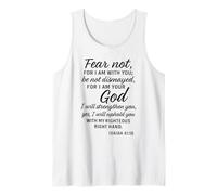 No Temas a Isaías Cuarenta 41:10 Verso bíblico de Las Escrituras Camiseta sin Mangas