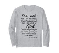 No Temas a Isaías Cuarenta 41:10 Verso bíblico de Las Escrituras Manga Larga