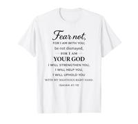 No Temas Porque Estoy contigo Isaías 41:10 Estructura Fe Dios Camiseta gráfica económica
