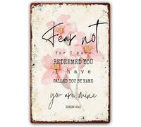 No Temas, Porque Yo Te He Redimido, Te He Llamado Por Tu Nombre, Eres Mío. Metal Cartel Decoración Carteles De Pared De Metal Vintage Pintura De Hojalata Placa Para Bar Baño Jardín 20X30Cm