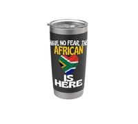 No tengas miedo de que el africano esté aquí África divertida Vaso térmico de acero inoxidable de doble pared