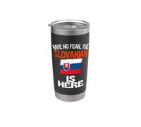 No tengas miedo de que el eslovaco esté aquí Funny Eslovaquia Vaso térmico de acero inoxidable de doble pared