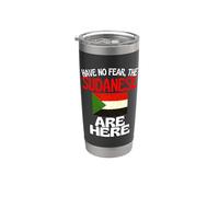 No tengas miedo de que el sudanés esté aquí Funny Sudán Vaso térmico de acero inoxidable de doble pared