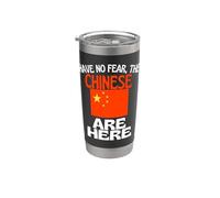 No tengas miedo de que los chinos estén aquí Gracioso China Vaso térmico de acero inoxidable de doble pared