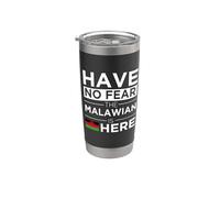 No tengas miedo El malawiano está aquí Orgullo África Malawi Orgulloso Vaso térmico de acero inoxidable de doble pared
