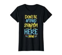 No tengas Miedo Sharon está aquí Ahora Funny Sharon Nombre Camiseta gráfica económica, Mujer, Negro, S