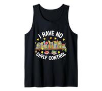 No Tengo estantería, Amante de los Libros, Divertido Juego de Palabras, Broma, ratón de Biblioteca Camiseta sin Mangas