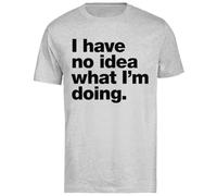 No Tengo Idea De Lo Que Estoy Haciendo Camiseta Gris De Manga Corta para Hombre Unisex Black tee Baggy Oversized T-Shirt