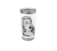 No tengo idea de lo que estoy haciendo Chica pop art vintage humorística Vaso térmico de acero inoxidable de doble pared