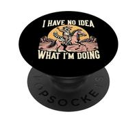 No Tengo Idea de lo Que Estoy Haciendo Funny Raccoon Cowboy PopSockets PopGrip Adhesivo