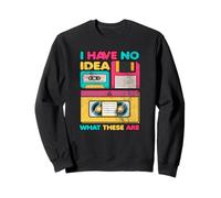 No Tengo Idea de lo Que Son casetes Retro VHS de los años Ochenta Sudadera