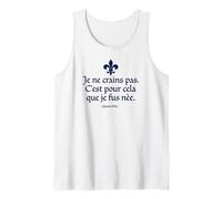 No Tengo Miedo de Haber Nacido para Hacer Esta Tinta Azul Marino de Juana de Arco Camiseta sin Mangas