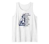 No Tengo Miedo de Haber Nacido para Hacer Esta Tinta Azul Marino de Juana de Arco Camiseta sin Mangas